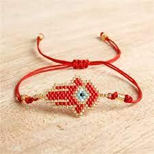 El Regalo Fancy Evil Eye Rakhi Set for Brother & Sister-in-Law | Japanese Miyuki Seed Beads Lucky Rakhis for Bhaiya & Bhabhi | Handmade 100% Authentic Japanese Miyuki Seed Beads