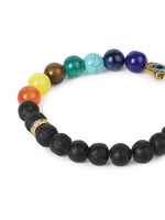 El Regalo 7Chakra Hamsa Hand Evil Eye Bracelet Rakhi for Brother- Designer Rakhi for Bhai with Roli Chawal in Rakshabandhan Gift Box