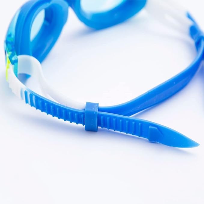 El Regalo Kids Swim Goggles Clear Wide Vision Swimming Goggles Anti Fog Kids Pool Goggles Silicone Frame Children Goggles (upto 9 years old kids) (Blue)