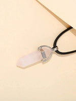 El Regalo 1 PC Hexagonal 6 Faces Healing Crystal Unisex Necklaces for Men/Women/Girls/Boys- Healing Stone Pendant Jewelry (Rose Quartz)