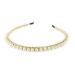 El Regalo 2 PCs Pearl Beads Hair Band Headband for Kids, Girls and women | Bridal Fancy Wedding Party Pearls Hairbands (Option- 4)