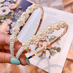 El Regalo Pearl Beads Decoration Plastic Hair Band for Kids, Girls and Women (Layered Pearls Hairband)