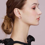 El Regalo Zircon Pearl Earrings- 4 in 1 Pearl Earrings - 4 Ways Pearl Earring for Girls & Women