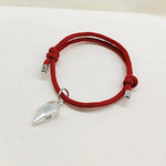 El Regalo Unisex 2 Pcs Heart Couples Magnetic Bracelet for Couples/Besties/Friends - Red & Black Matching Bracelets Friendship Distance Magnetic Love Heart Jewelry