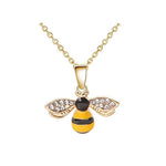 El Regalo Enamel Honeycomb Bee Earrings, Pendant Necklace Jewelry Set for Girls & Women - Geometric Hexagon Honeycomb Beehive Dangle Earrings (Style-2)