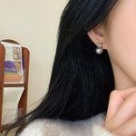 El Regalo CZ Pearl Clip-On Earrings for Women & Girls | Non-Pierced Earrings with CZ Sparkle | Elegant Clip On Pearl Earrings for Weddings, Parties & Casual Wear (Grey)