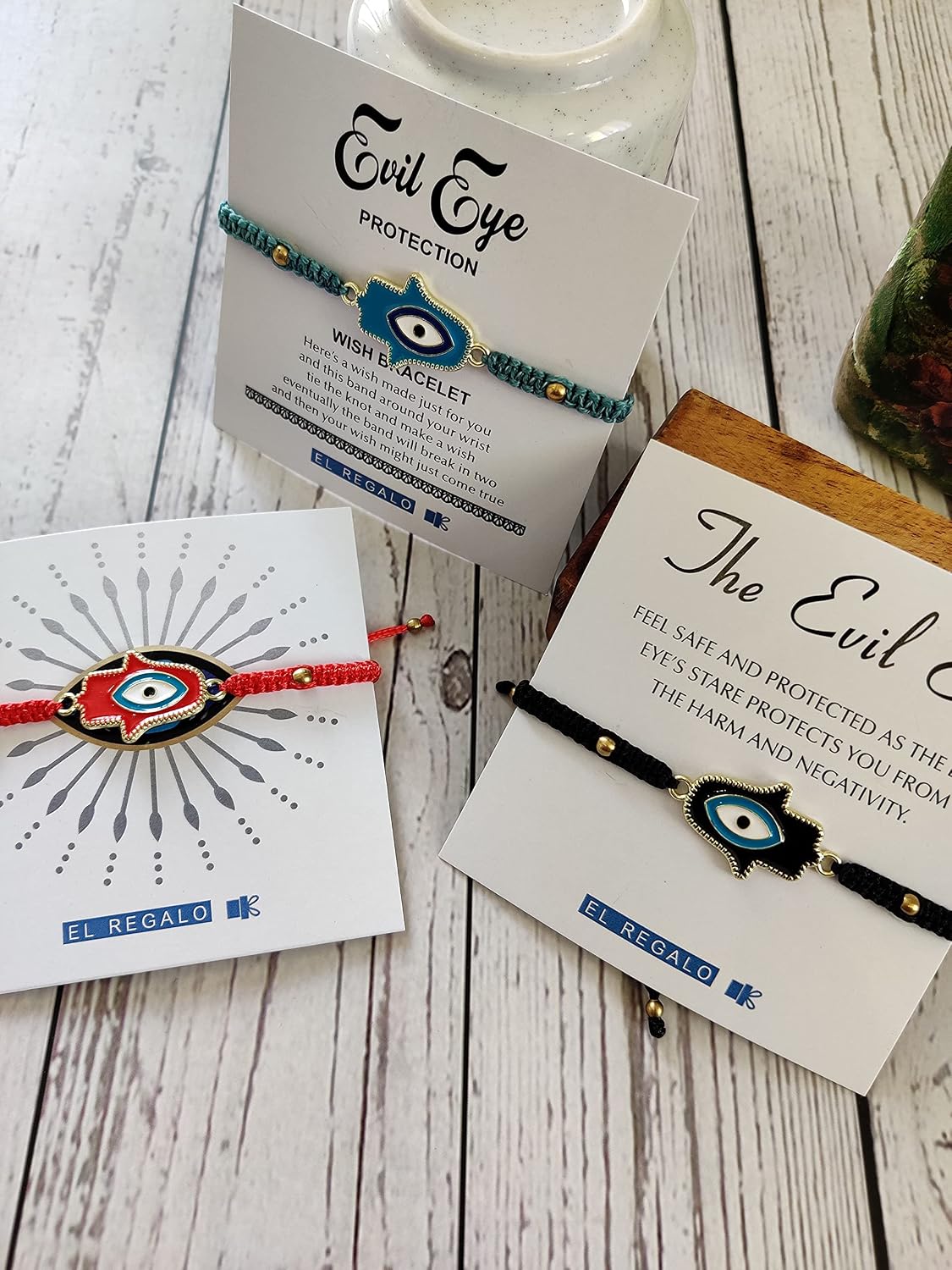 El Regalo Evil Eye Rakhi for brother Lucky Evil Eye Protection Rakhi for Bhaiya with shagun, Rakhi Card in Rakhi Gift Box
