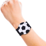 El Regalo 2 PCs Sport Ball Themed Party Football Wristbands for Kids Boys & Girls | Silicon Wrist Slap Bands with Removable Sport Balls Charms for Fun Kids Party Favors (Red & Yellow)