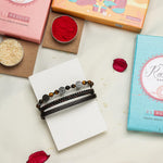 El Regalo 1 PC Designer Tiger Eye Stones with Antique Tree of Life Charms Bracelet Rakhi for Brother/Bhai- Rakhi with Roli-Chawal Shagun, Message Card in Rakhi Gift Box