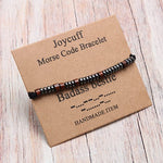 El Regalo Handmade Morse Code Unisex Bracelets- Inspirational Morse Code Adjustable Bracelets for Girls Boys Men Women (Badass Bestie)