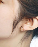 El Regalo Stainless Steel Small Butterfly NO RUST Earrings- Butterfly Matt Finish Rose Gold Plated Stainless Steel Cute Stud Earrings for Women/Girls