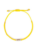 El Regalo 1PC Elegant Heart Bracelet Rakhi for Brother/Bhai with Roli-Chawal & Rakhi Gift Box - Handwoven, Minimalist Design & Beautifully Packed (Yellow)