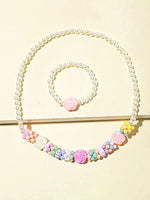 El Regalo Little Girls Necklace Bracelet Set | Kids/Toddlers Necklace, Bracelet Set - Beaded Necklace Bracelets for Toddlers Kids Colorful Princess Children Beads Necklace Jewelry Dress Up
