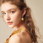 El Regalo Bohemian Vintage Dragonfly Crystal Earrings- Victorian Moonstones Dragonfly Vintage Carved Earrings for Women/Girls (champagne yellow)