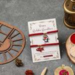 El Regalo 2 PCs Cute Kids/Teens Rakhis Set for Brother/Sister/Niece/Nephew - Beautiful 2 Bracelet Rakhis Set with Roli Chawal, Message Card in Rakhi Gift Box (Option-3)