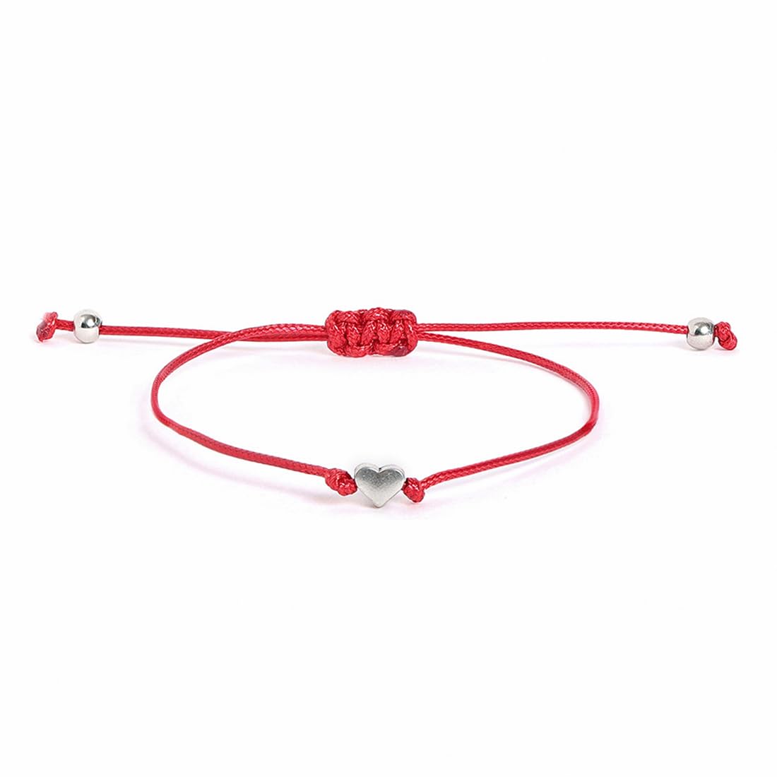 El Regalo 2PCs Red & Black String of Fate Bracelet Rakhi for Protection & Good Luck- 2Rakhis for Brother with Roli Chawal in Gift Box (Baby/Kids/Teens/Adults) (Heart Rakhis)