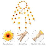 El Regalo Flower Hippie Headband Floral Crown Summer Sunflower Headband for Girls & Women - Wedding Party Hair Accessories (Yellow, One Size)