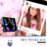 El Regalo 2 Pcs Best-Friend (Bf) Magnetic Heart Pendant Necklace Set For Girls/Sisters/Besties
