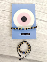 El Regalo Evil Eye Nazaria Rakhi for Babies/Toddler/Kids/Girls & Boys Evil Eye Adjustable Handwoven Nazaria Rakhi for Little Brother/Sister/Niece/Nephew (Evil Eye Nazaria Plain)