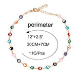 El Regalo Evil Eye Choker Necklace - Enameled Fashion Evil Eye Choker Necklace for Teen Girls & Women (Round Evil Eye Multi Color)