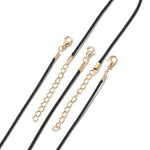 El Regalo 10pcs/Pack DIY Black 1.5MM Waxed Rope Braided Cords with Lobster Clasp Suitable for Necklace Making- Jewelry Accessories Small Business Supplies (Gold)