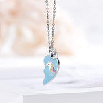 El Regalo Best Friend Heart Necklace | BFF Unicorn Jewelry Girls Necklace Friendship Birthday Friends Sisters Gifts