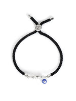 El Regalo Name Initials Evil Eye Bracelet Rakhi for Brother- Name Letter CZ Rakhi with Roli Chawal, Message Card in Rakshabandhan Box for Bhai (Black-O)
