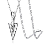 El Regalo Men's Stainless Steel Arrowhead Necklace for Boys/Men- Gift for Him (Silver Tone)