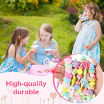 El Regalo 2 Sets Kids Girls Jewelry Sets - Kids Beads Necklace & Bracelets (Option-2) Multicolor