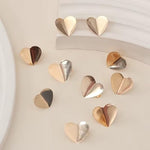 El Regalo 20 Pcs Gold & Silver Heart Small Matte Hair Claw Side Bangs Clips - Mini Hair Styling Tool & Hair Accessories for Women & Girls