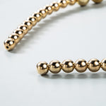 El Regalo Pearl Beads Decoration Hair Band Plastic Headband for Kids, Girls and Women (Metallic Golden Pearls Hairband)