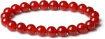 El Regalo 2PCs Natural Crystals Butterfly Bracelets Set- Real Crystals Healing Stones Bracelet Combo for Women (Red Agate)