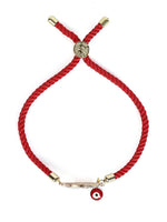 El Regalo Name Initials Evil Eye Bracelet Rakhi for Brother- Name Letter CZ Rakhi with Roli Chawal, Message Card in Rakshabandhan Box for Bhai (Red- B)