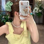 El Regalo 1pc Bohemian Large Flower Hair Claw Clip for Women & Girls - Elegant Multi-Layer Floral Shark Clip, Strong Grip Updo Accessory for Festive, Wedding, Party & Regular Use (Green)