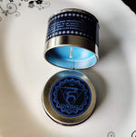 El Regalo Throat Chakra Tin Candles | Vishuddha Chakra Aromatherapy/Meditation Candles | Fragrances: Sandalwood