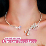 El Regalo Modern CZ Choker Necklace for Women & Girls | Minimalist Open Zircon Butterfly & Lariat Pearl Designs | Elegant Western Party Jewellery | Silver-Plated Statement Neckpiece | Ideal Birthday & Anniversary Gift (Butterfly Open Choker)