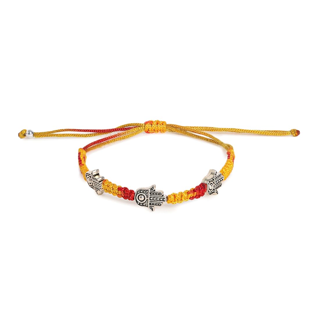 El Regalo 2 Hamsa Hand Evil Eye OM Rakhi Combo - Rakshabandhan Moli Charms Rakhi with Message Card & Roli Chawal Shagun in Rakhi Box for Bhaiya/Babhi/Bhatija/Bhatiji (Option-1)