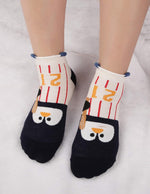 Ankle Socks for Teen Girls Women Funny No Show Novelty Sock Girl Low Cute Fun Animal Cartoon Socks, 5 Pack, Cotton & Bamboo