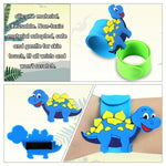 El Regalo 2 PCs Dinosaurs Snap Slap Bands | Dinosaurs Wristband Kids Party Favors Slap Bands for Kids