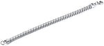 El Regalo Men Bracelets- 6mm Wide Curb Chain Bracelet for Men Women Stainless Steel | Men Jewelry- Gift for Him (Silver)
