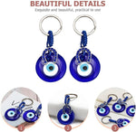 El Regalo 1 PC Cute Handmade Evil Eye KeyChain, Hanging Decor, Handcraft Keyring, Good Luck Keychain, Devil Blue Eyes Car Pendant Bag Charm (Horse Shoe Evil Eye)