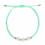 El Regalo 2PCs Pearls Rakhi Combo Set for Bhaiya-Bhabhi/Bhai- Bhatija/Bhatiji- Rakhi Gift Combo with 2 Pearls Rakhi, Roli-Chawal Shagun Pack, Message Card in Gift Box (Neon Green)