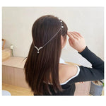 El Regalo Fancy Tiara Pearl Tassel Hairband- Pearl, Rhinestone Crystals Bridal Hairband for Girls & Women