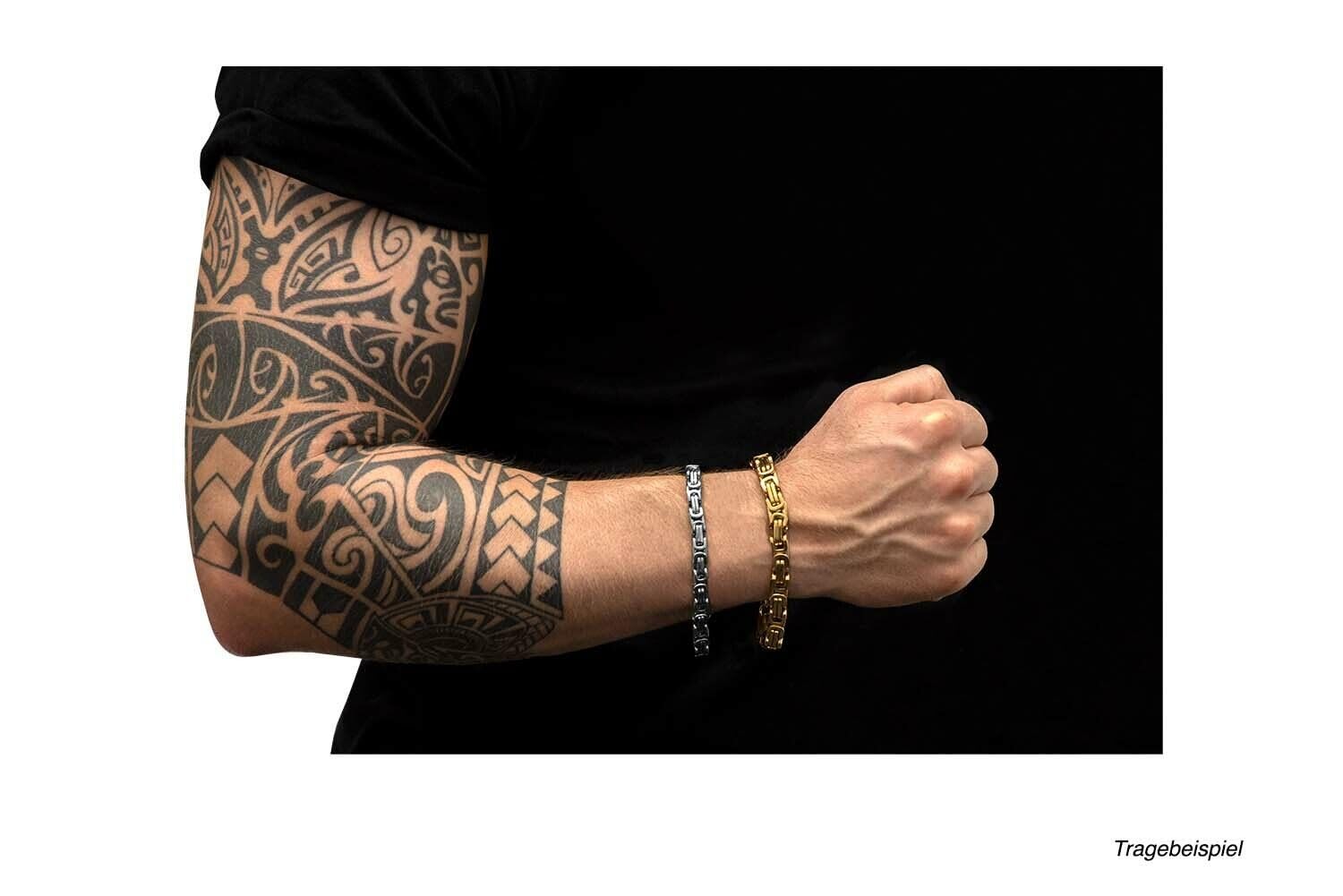 El Regalo Stainless Steel Byzantine Chain Bracelet for Men - Timeless Luxury Jewelry for Men- Anti Tarnish/Waterproof Bracelet