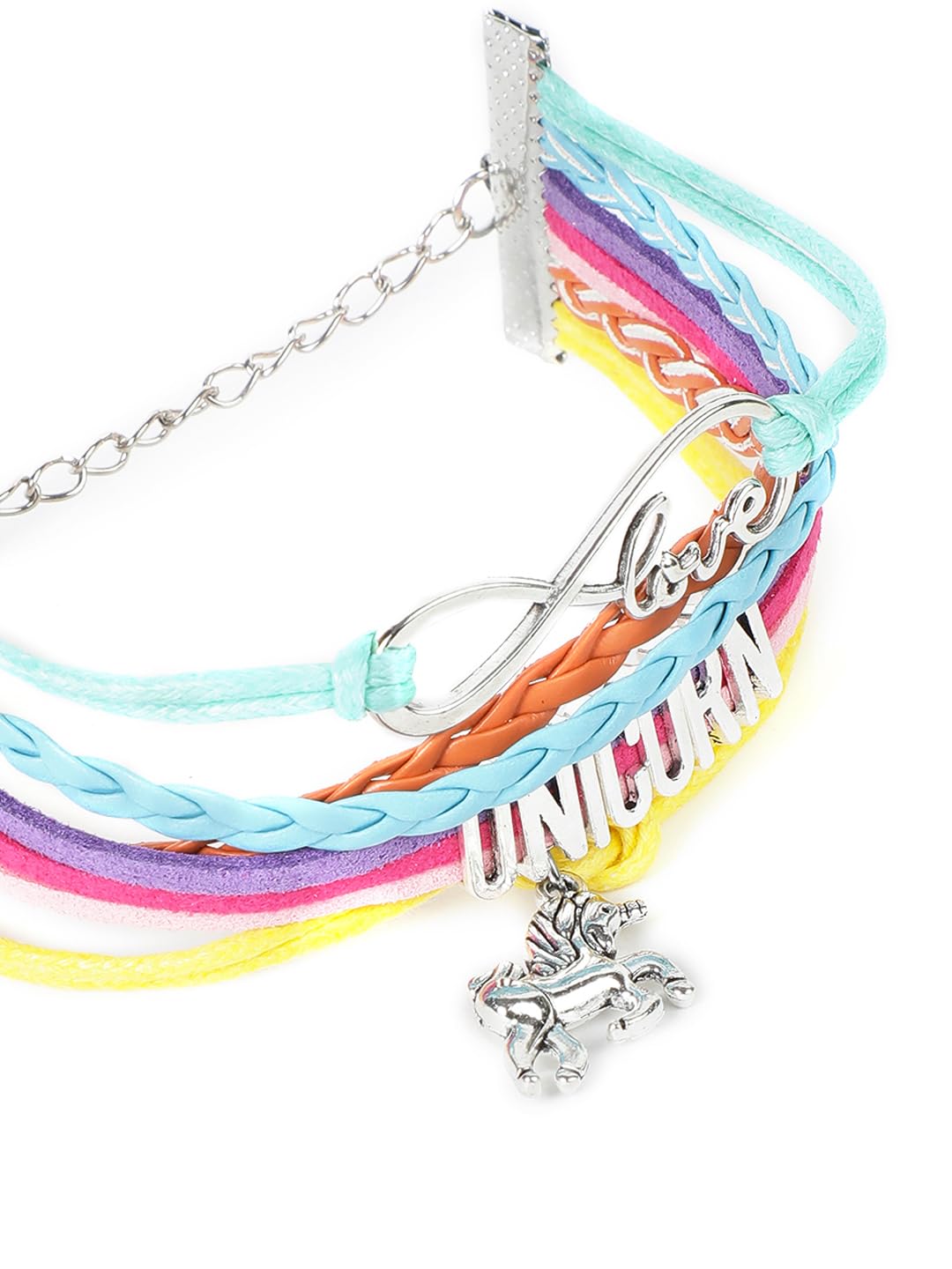 El Regalo Multi-layered Unicorn Infinity Love Charm Rakhi for Brother/Sister/Niece/Nephew with Roli Chawal in Rakhi Gift Box (Unicorn)