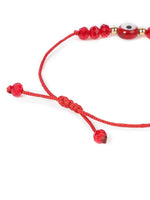 El Regalo 2PCs Kids Rakhi Combo Set - Handmade Evil Eye Nazaria Rakhi for Brother, Niece, Nephew | Red & Black Beads | Includes Roli Chawal in Gift Box