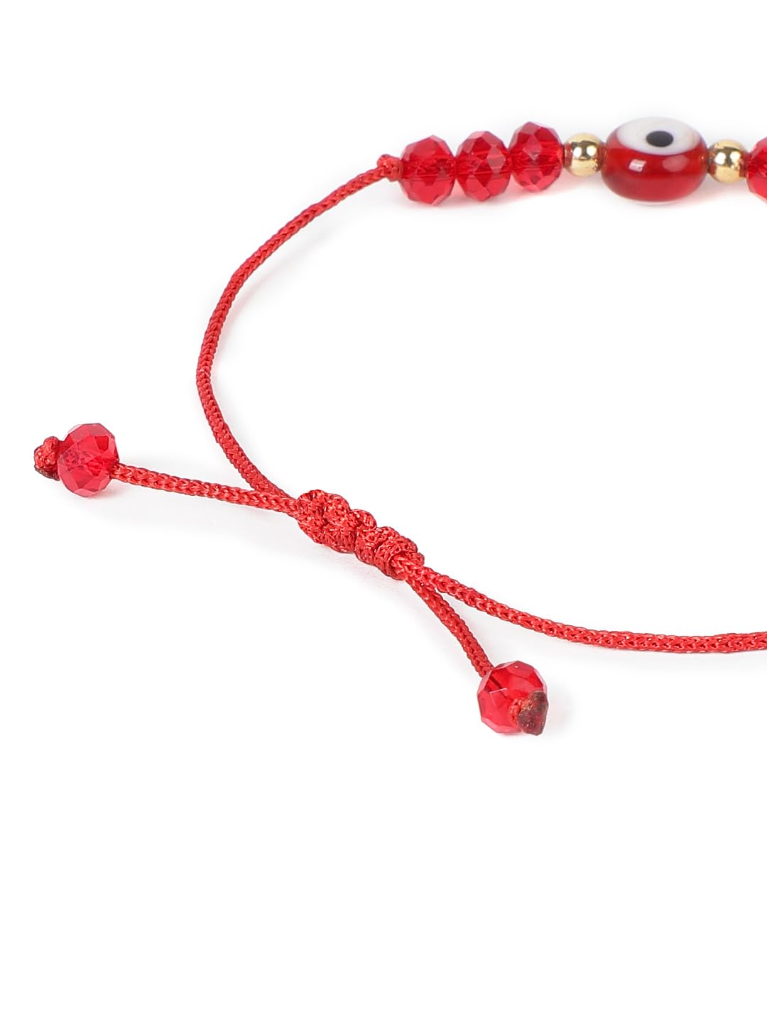 El Regalo 2PCs Kids Rakhi Combo Set - Handmade Evil Eye Nazaria Rakhi for Brother, Niece, Nephew | Red & Black Beads | Includes Roli Chawal in Gift Box