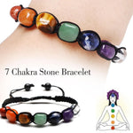 El Regalo 1 PC 7Chakra Natural Stones Unisex Bracelet Rakhi for Brother | Chakra Stones Healing Crystal Thread Rakhi for Bhai with Roli Chawal Shagun, RakhiMessage Card in Rakhi Gift Box