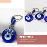 El Regalo 1 PC Cute Handmade Evil Eye KeyChain, Hanging Decor, Handcraft Keyring, Good Luck Keychain, Devil Blue Eyes Car Pendant Bag Charm (Owl Evil Eye)