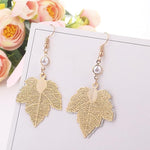 El Regalo Elegant Leaf Drop Dangle Earrings for Women & Girls - Nature Inspired Statement Earrings (Style-1)